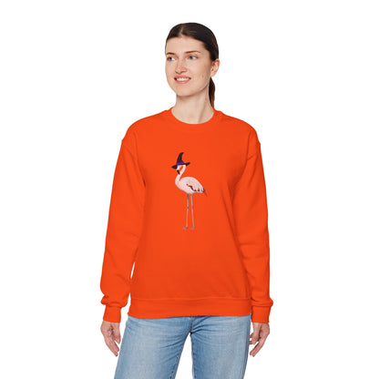 Flamingo Halloween Birds Witch Birdwatcher Sweatshirt