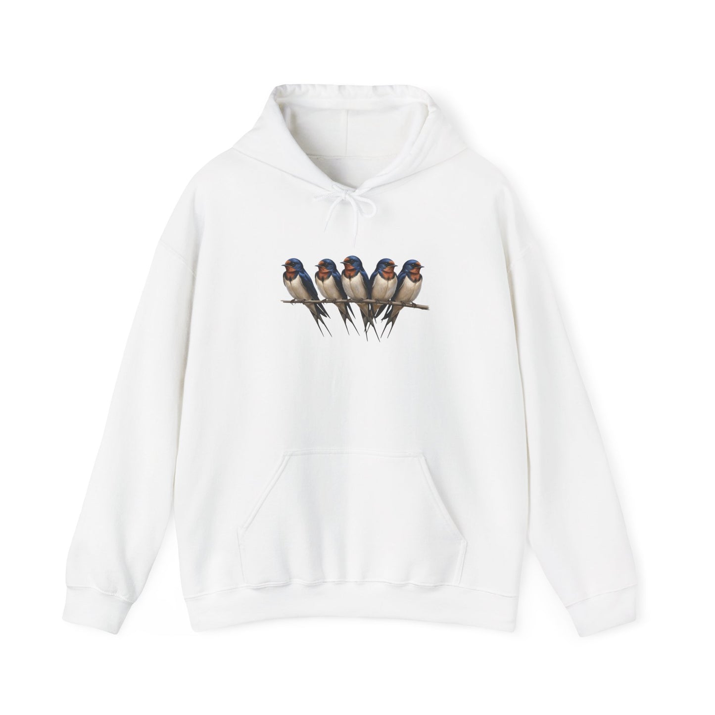 Barn Swallows on a Branch Hoodie Bird Lover & Bird Watcher | Unisex Sweater | Gift for Bird Lovers