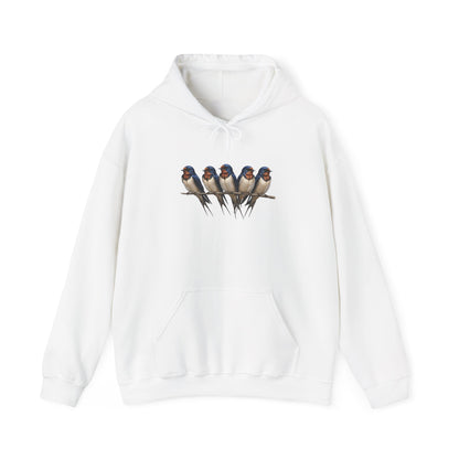 Barn Swallows on a Branch Hoodie Bird Lover & Bird Watcher | Unisex Sweater | Gift for Bird Lovers