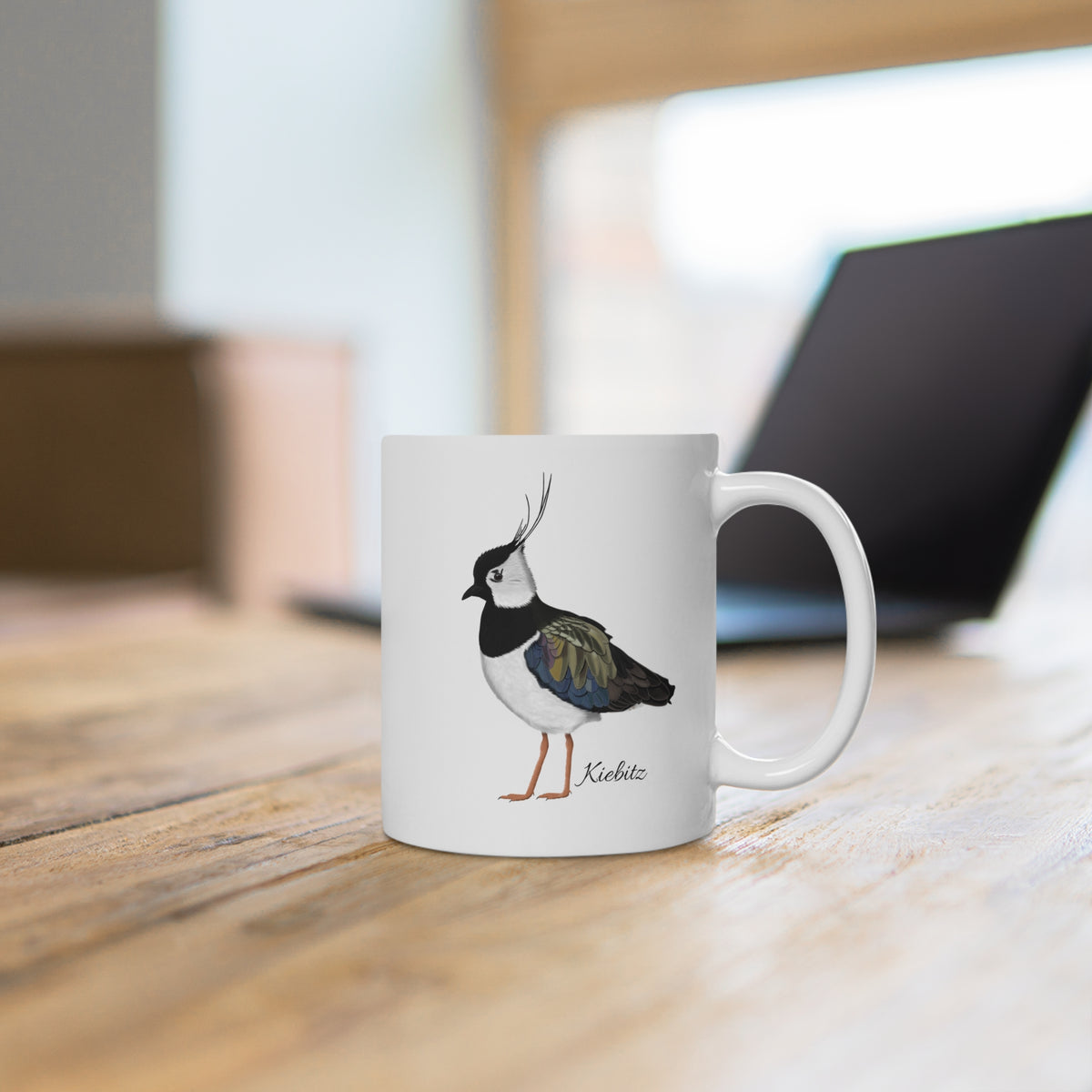 Kiebitz Keramik Tasse – Beidseitig bedruckte Vogel Tasse für Vogelbeobachter