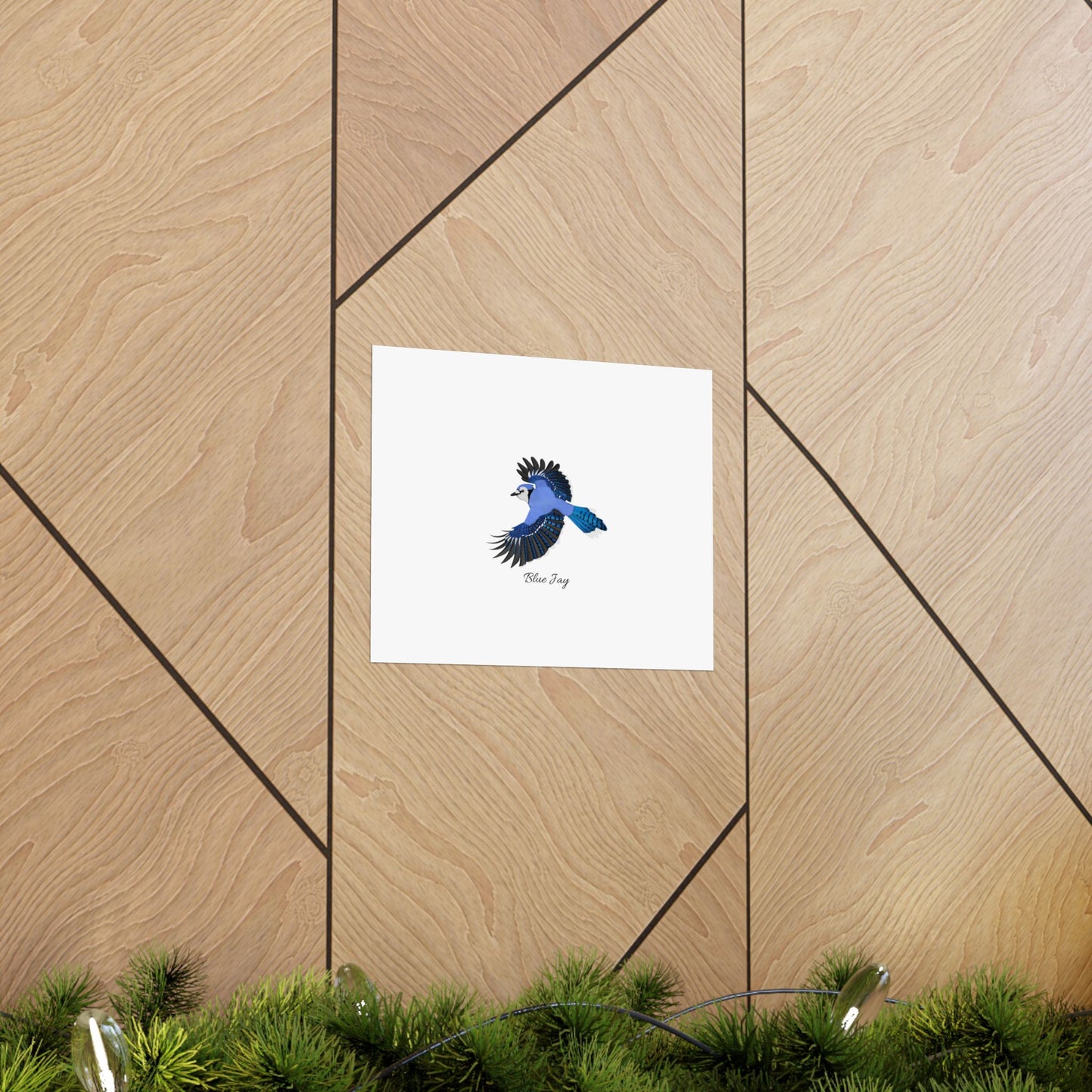 Blue Jay Bird Birding Matte Poster