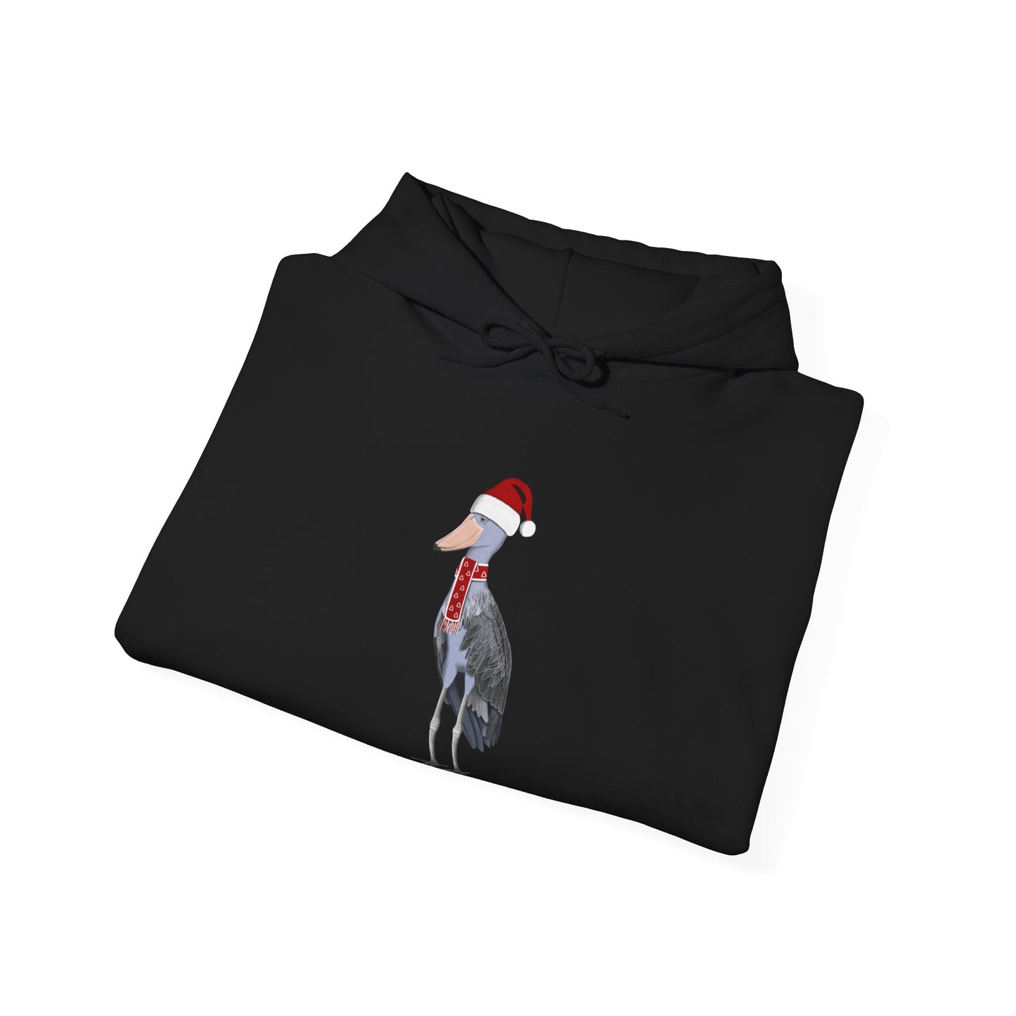 Shoebill Christmas Bird with Santa Hat Birdwatcher Birdlover Hoodie