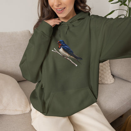 Barn Swallow Hoodie Bird Watcher | Unisex Sweater | Gift for Bird Lovers