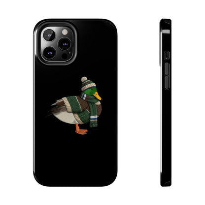 鳥のアートが描かれたマラードの二層式iPhoneケース – 鳥類学者や鳥愛好家へのプレゼントに最適