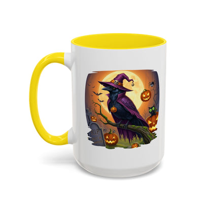 Black Raven Halloween Bird Mug - Perfect Bird Lover Gift for Spooky Season
