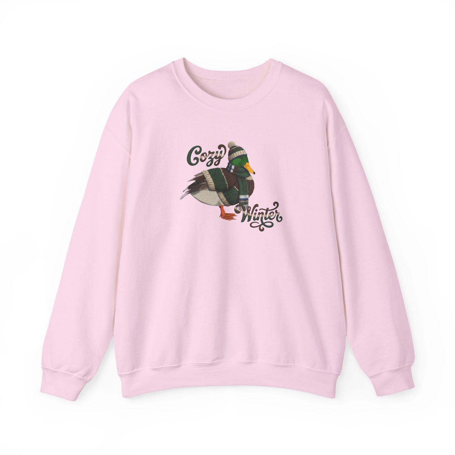 マガモの冬用スウェットシャツ | バードウォッチャークルーネック | 鳥好きの方へのユニセックスの鳴鳥ニットギフト