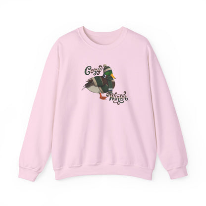 マガモの冬用スウェットシャツ | バードウォッチャークルーネック | 鳥好きの方へのユニセックスの鳴鳥ニットギフト