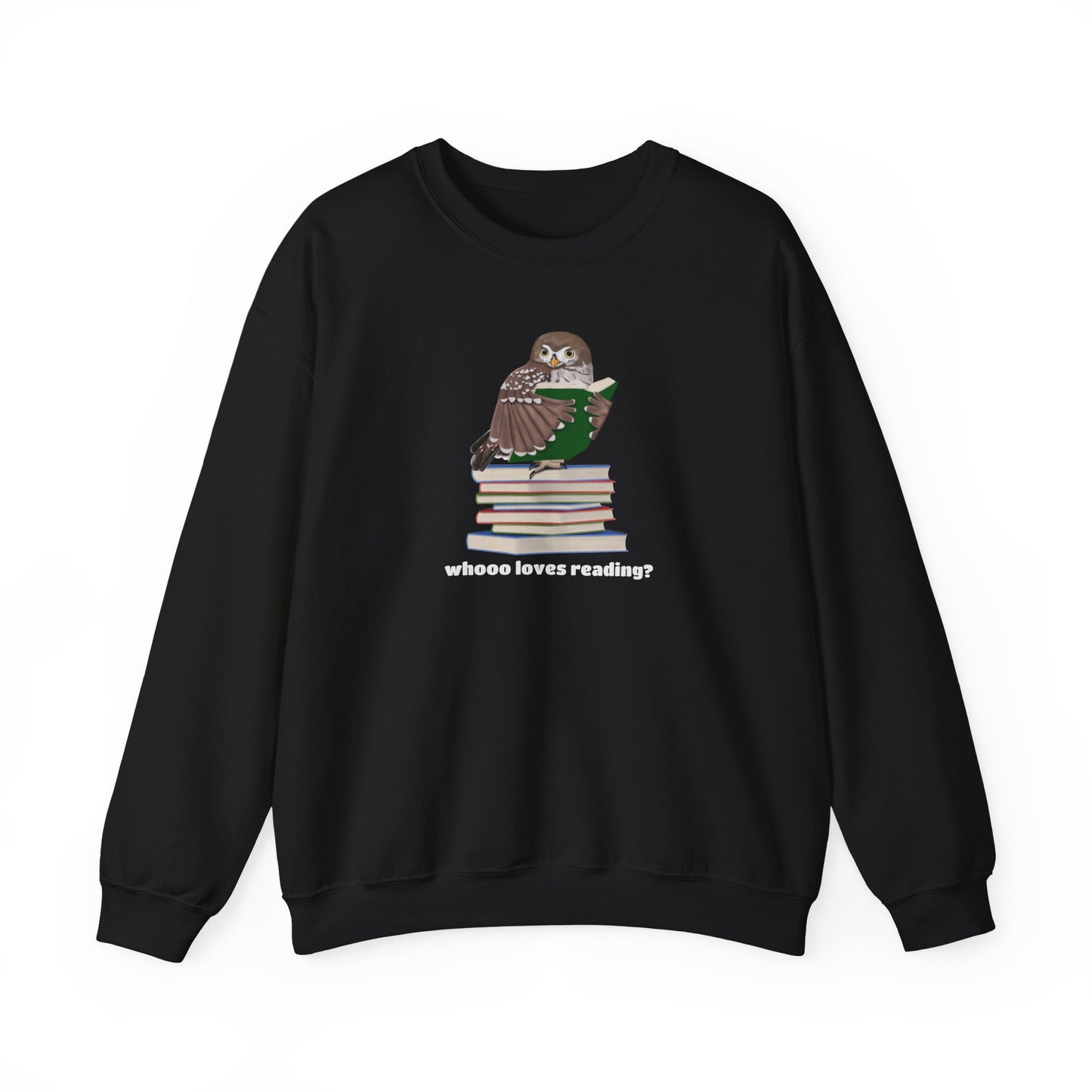 Whooo Loves Reading Owl Teacher Sweatshirt – Cozy Librarian & Book Lover Crewneck