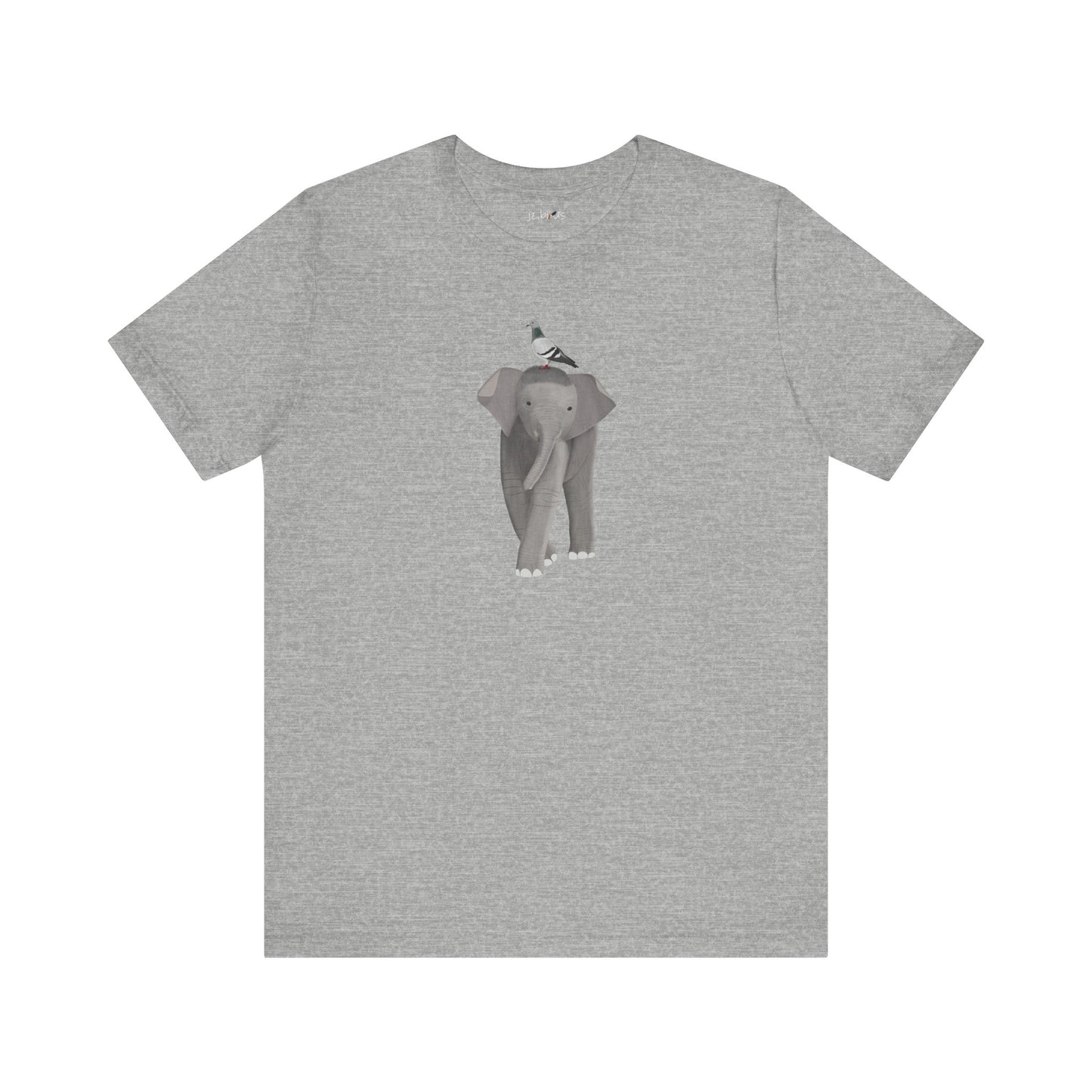 Elephant with Pigeon Bird Birding & Birdwatching T-Shirt