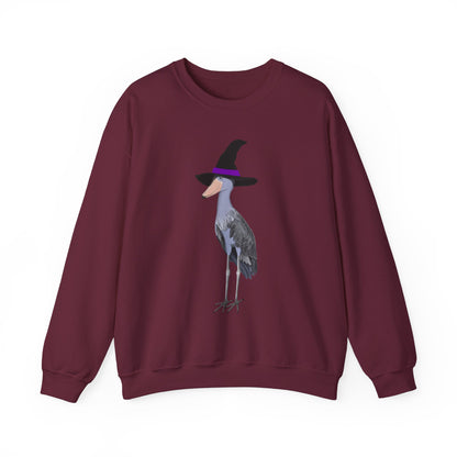 Shoebill Halloween Witch Birdwatcher Biologist Bird Sweatshirt