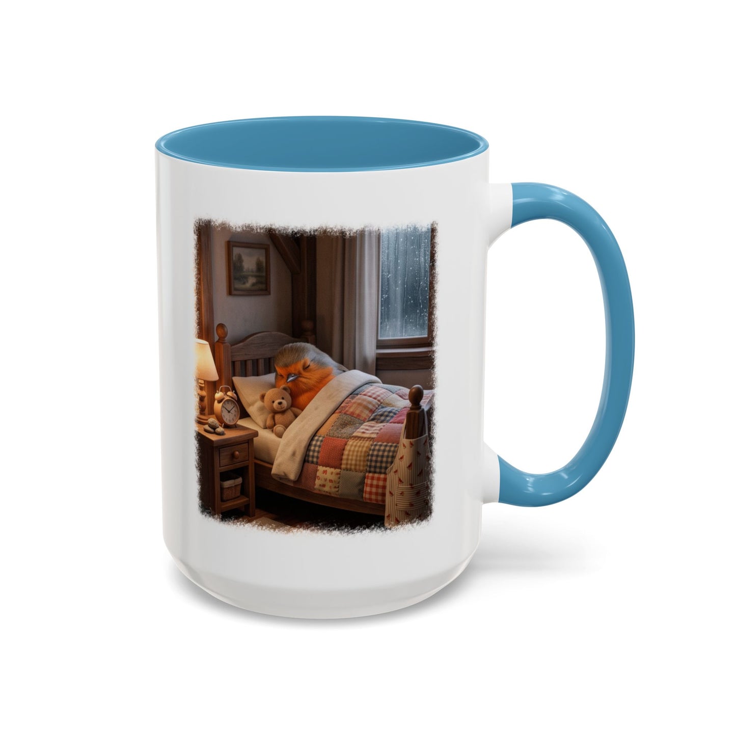 Robin Rosi Sleeping in Bed Mug for Bird Lovers