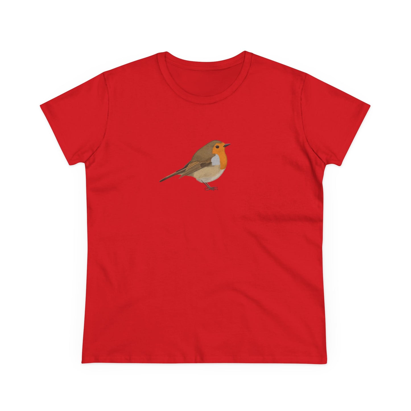 European Robin Bird Design for Birdwatchers and Bird Lovers Women's T-Shirt