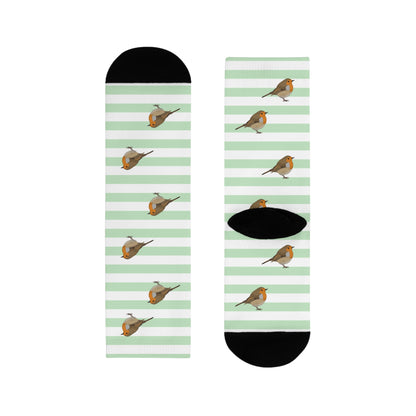 Rotkehlchen Socken mit Accessories Hintergrund