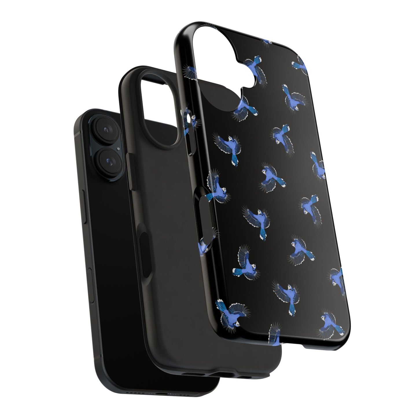 Blue Jay iPhone Case Black – Premium Tough Phone Cover for Bird Lovers