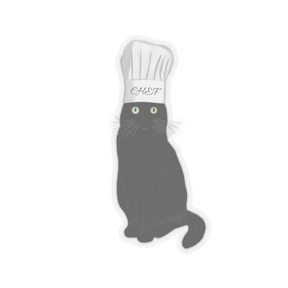 Black Cat with Kitchen Chef Hat Cat Lover Sticker