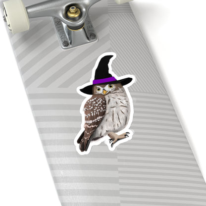 Owl Halloween Witch Hat Bird Sticker