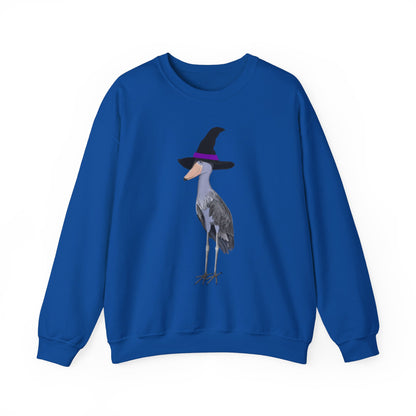 Shoebill Halloween Witch Birdwatcher Biologist Bird Sweatshirt