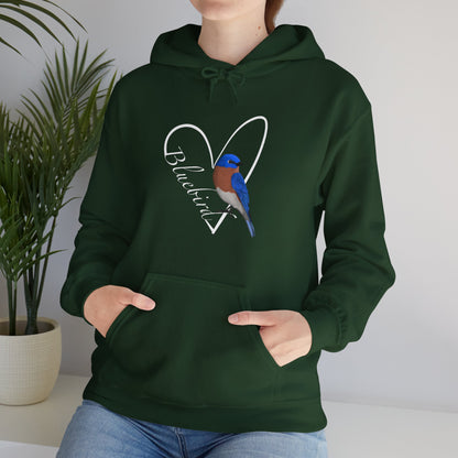 Bluebird Heart Bird Birdwatching Birdlover Hoodie