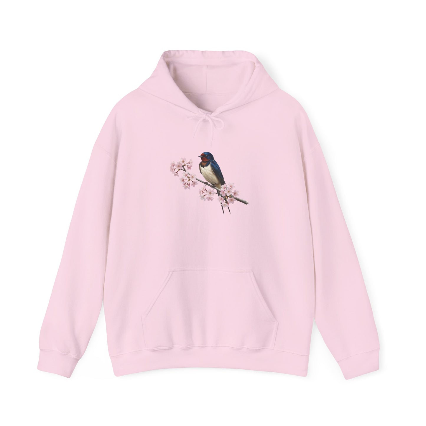 Barn Swallow on a Branch with Cherry Blossoms Hoodie Bird Lover & Bird Watcher | Unisex Sweater | Gift for Bird Lovers