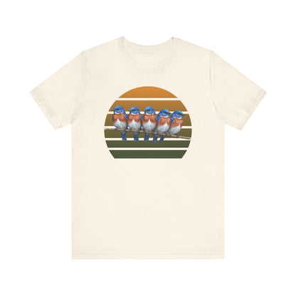 Bluebird Premium T-Shirt | Unique Birdwatcher & Birder Gift by jz.birds