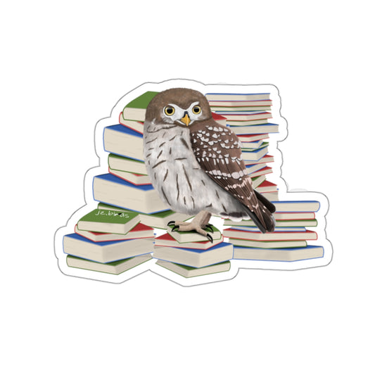 owl bird books sticker