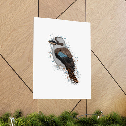 Kookaburra Bird Artwork Matte Poster