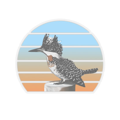 Crested Kingfisher Bird Sticker