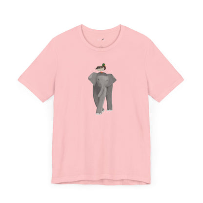 Elephant with Mallard Duck Birds Birding & Birdwatching T-Shirt