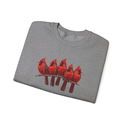 Cardinals Sweatshirt | Bird Watcher Crewneck | Unisex Songbird Gift for Bird Lovers