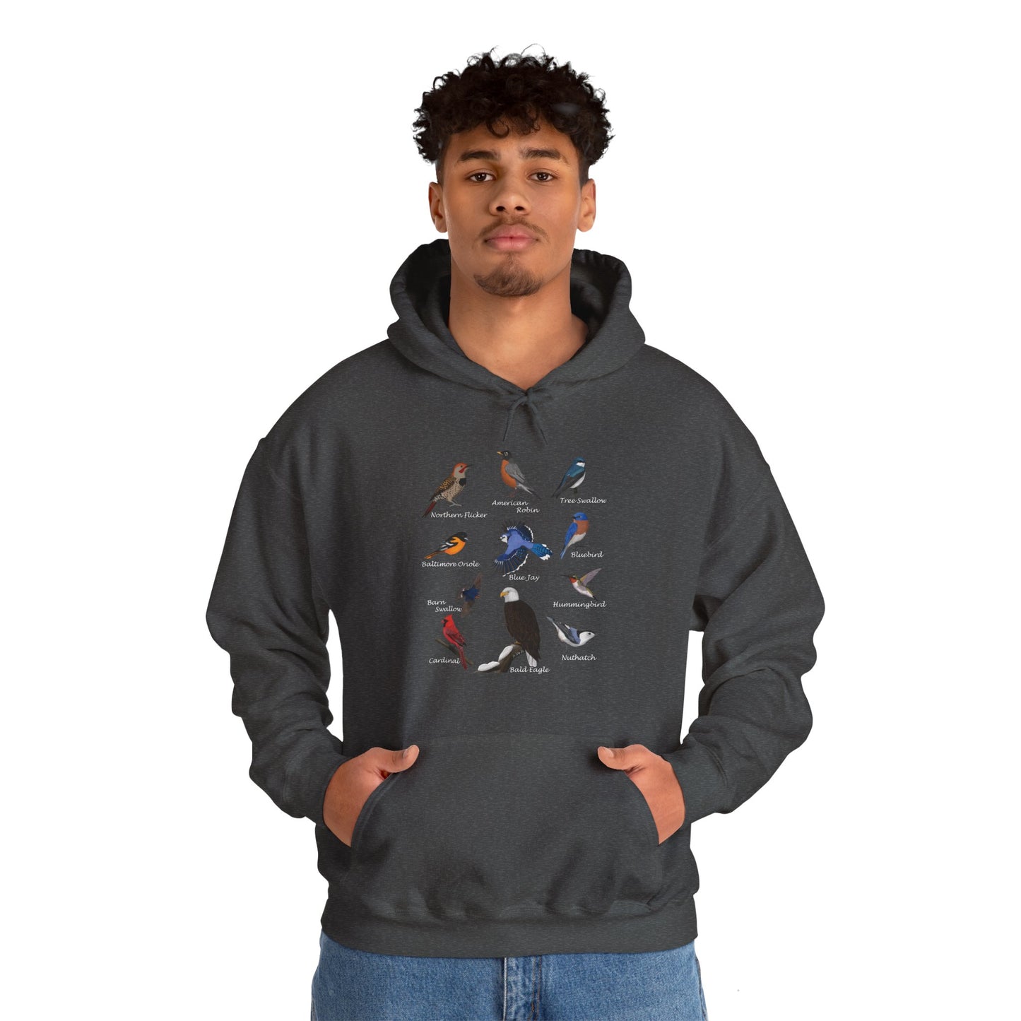 Blue Jay Cardinal Hummingbird Bald Eagle Robin Bird Hoodie