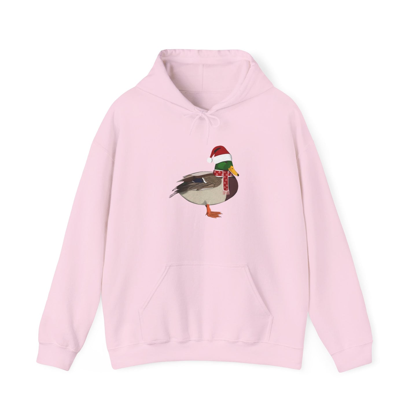 Mallard Christmas Bird with Santa Hat Birdwatcher Birdlover Hoodie