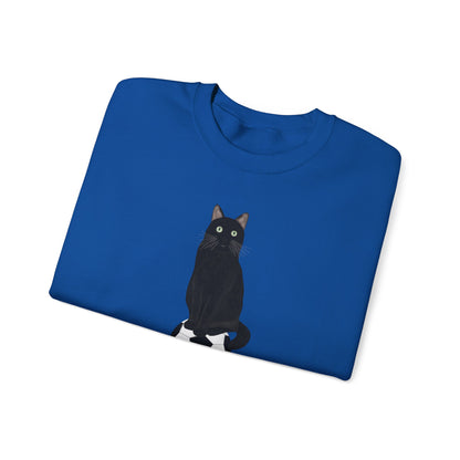 Black Cat with Soccer Cat Lover Sweatshirt