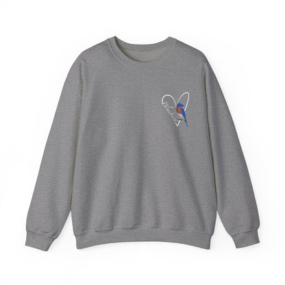 Bluebird Heart Birdlover Biologist Bird Sweatshirt