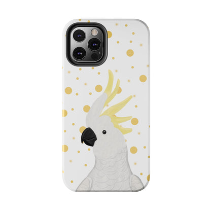 Cockatoo Bird Art Tough Phone Case White