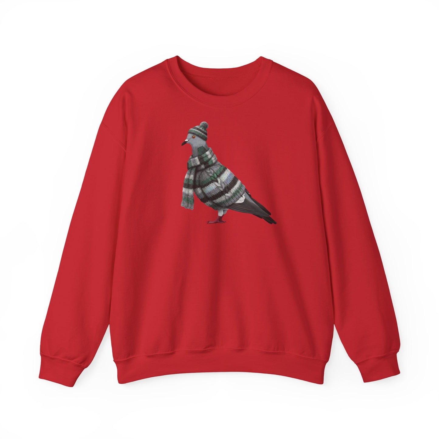 Taube in Strick Weihnachts-Sweatshirt | Unisex Vogel Sweater für Vogelfreunde & Vogelbeobachter