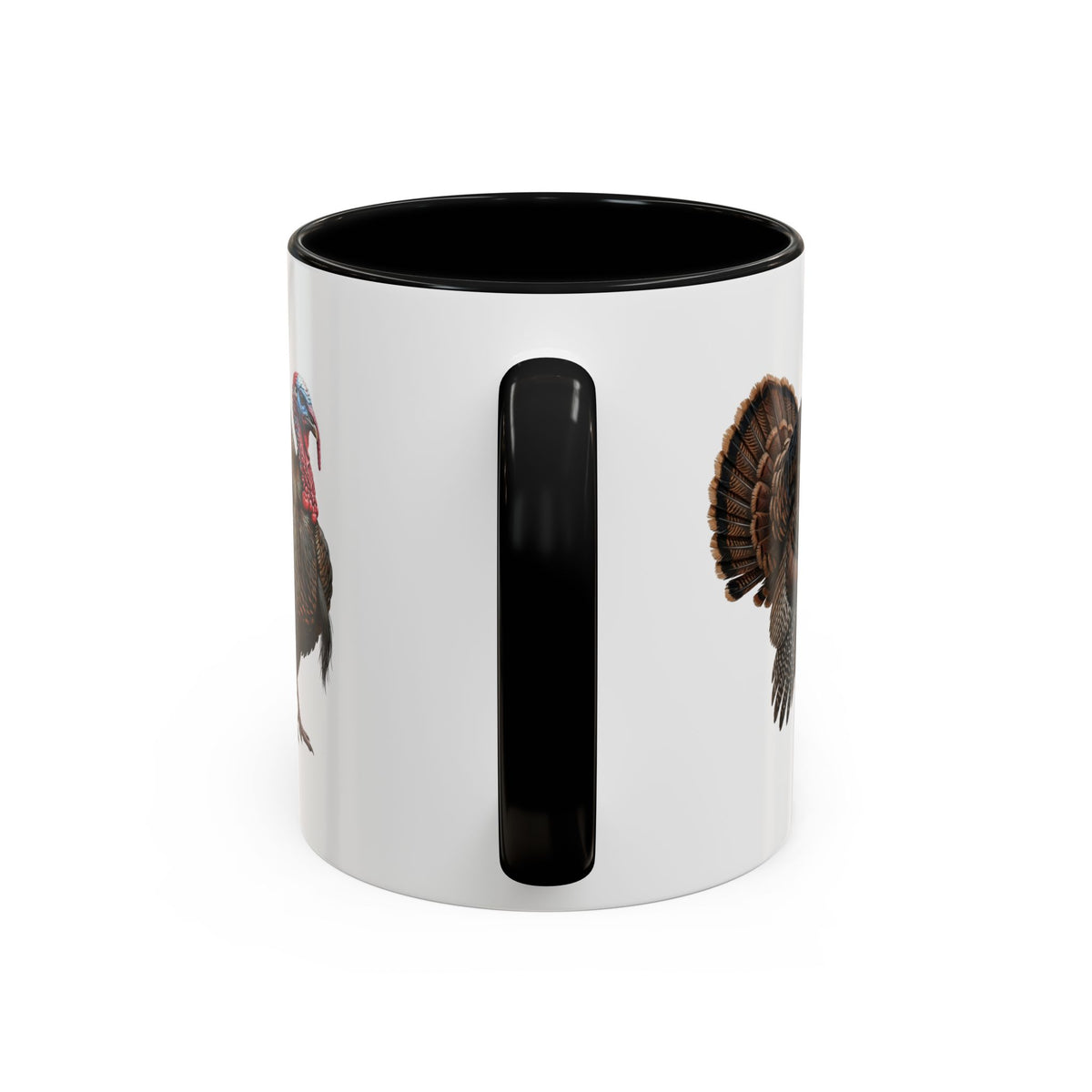 Thanksgiving Turkey Two-Tone Mug | Wild Turkey Bird Art Coffee Cup | Fall Gift