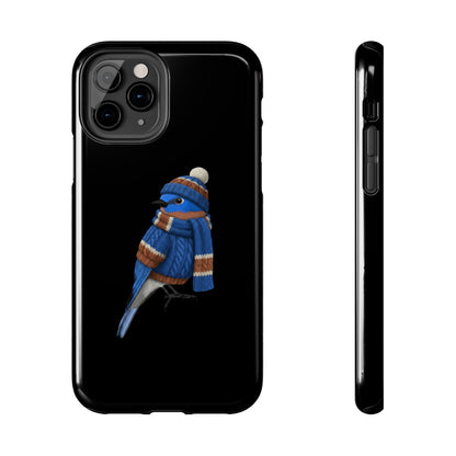 鳥のアートが描かれたブルーバードの二層式iPhoneケース – 鳥類学者や鳥好きの方へのプレゼントに最適