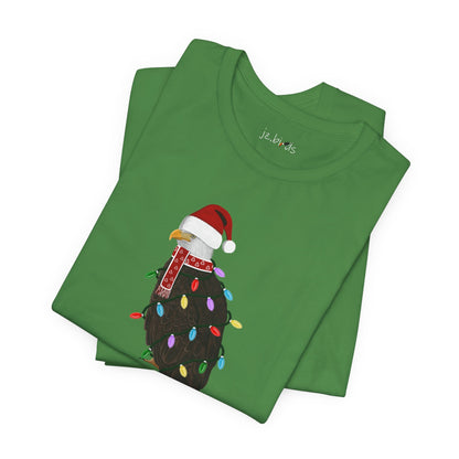 Bald Eagle with Fairy Lights Christmas Bird T-Shirt