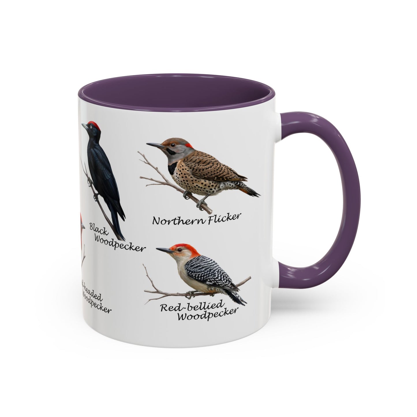 Woodpecker Mug in purple