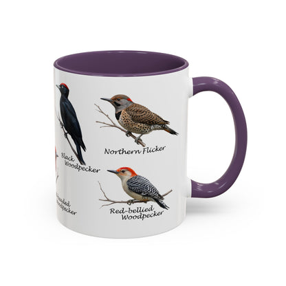 Woodpecker Mug in purple