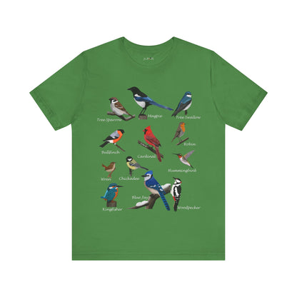Garden Birds Blue Jay Cardinal Robin Chickadee Birding & Birdwatching Bird T-Shirt
