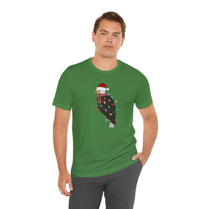 Bald Eagle with Fairy Lights Christmas Bird T-Shirt