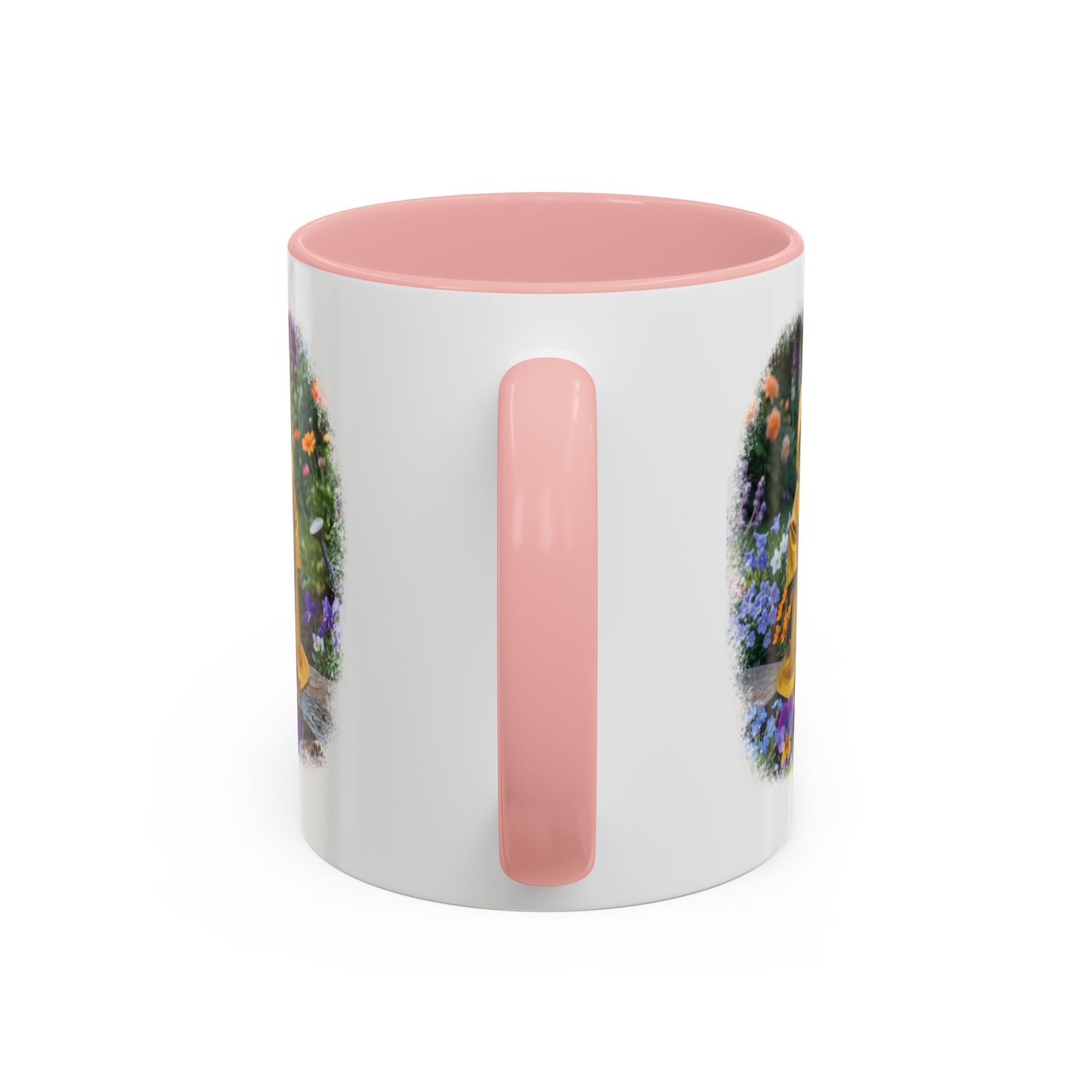 Robin Rosi Yellow Raincoat Garden Premium Mug for Bird Lovers