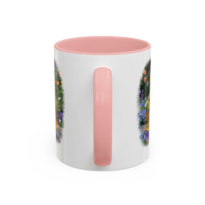 Robin Rosi Yellow Raincoat Garden Premium Mug for Bird Lovers