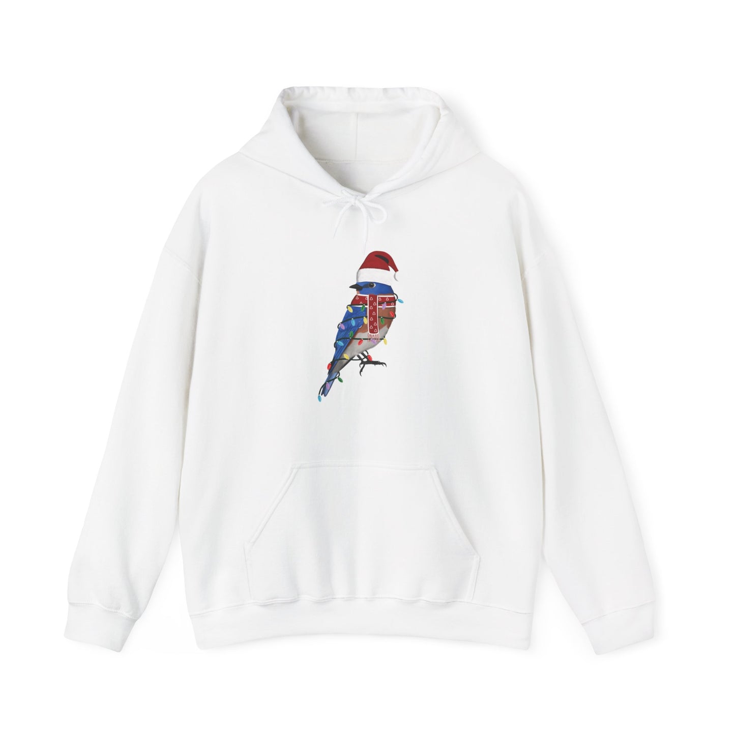 Bluebird with Fairy Lights Christmas Bird Hoodie