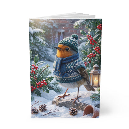 Rosi Rotkehlchen Cozy Winter Notizbuch A5 | Liniert | Vogelmotiv
