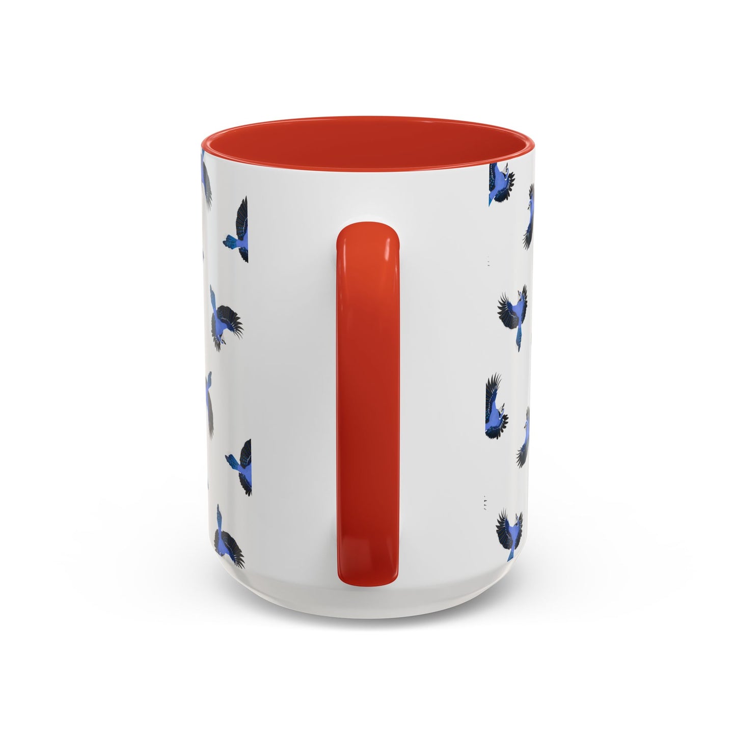 Blue Jay All-Over Pattern Accent Mug | Colorful Bird Lover Gift for Birdwatchers