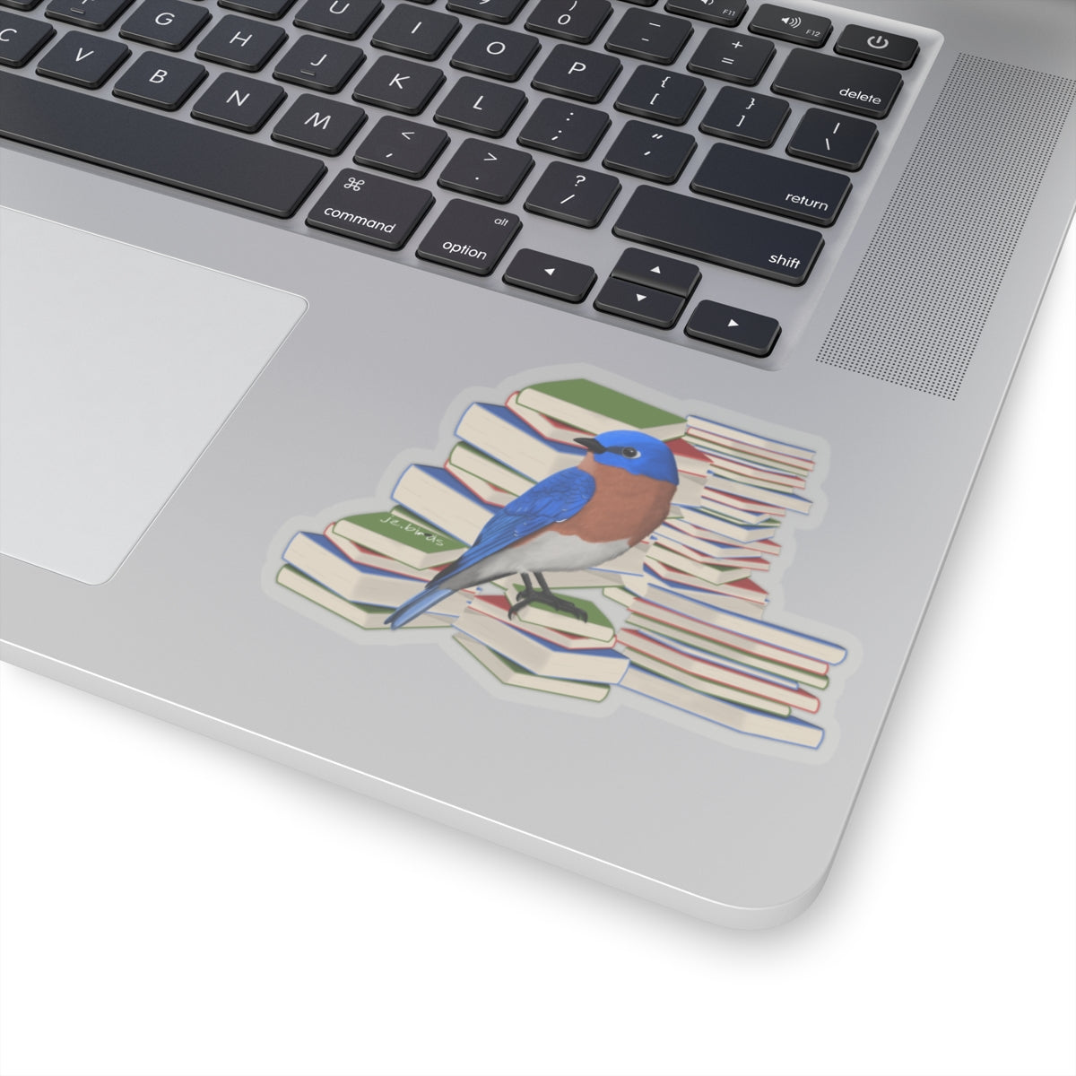 Bluebird Bird and Books Birdlover Bookworm Sticker