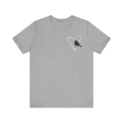 Amsel Vogel Singvogel T-Shirt mit Herz