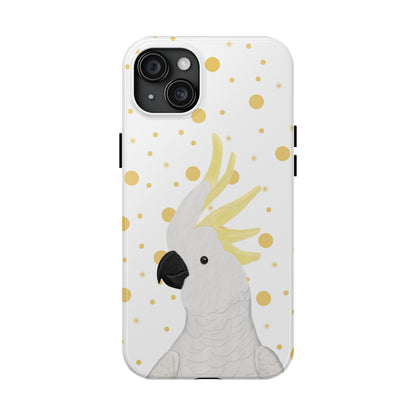 Cockatoo Bird Art Tough Phone Case White